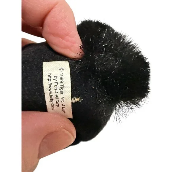 Vintage 1999 Tiger Electronics Talking Furby Mini Clip-on Keychain Black Works - Picture 6 of 6